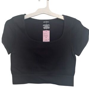 Women's Black Crop Top